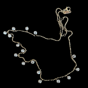 Stainless Steel Gold Necklace with Accents